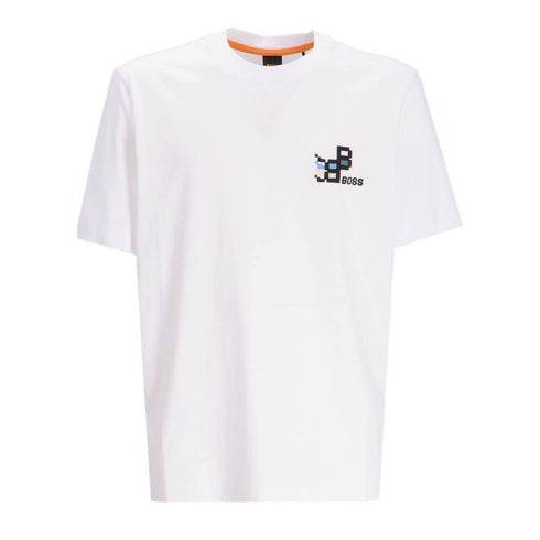 CAMISETA BLANCA TEGLITCH LOGO BOSS